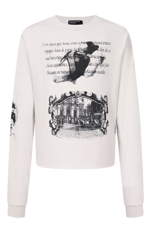 Хлопковый лонгслив Enfants Riches Deprimes 010-891/C0TT0N Кремовый 010-891/C0TT0N