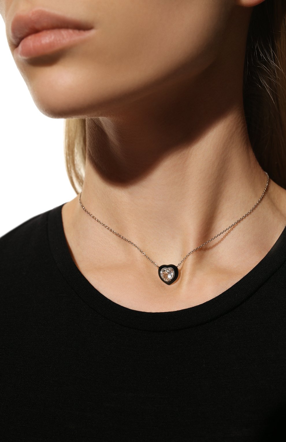 Подвеска с хрусталем и черной эмалью courage MOONKA, арт. crg-nl1-crs, фото 2