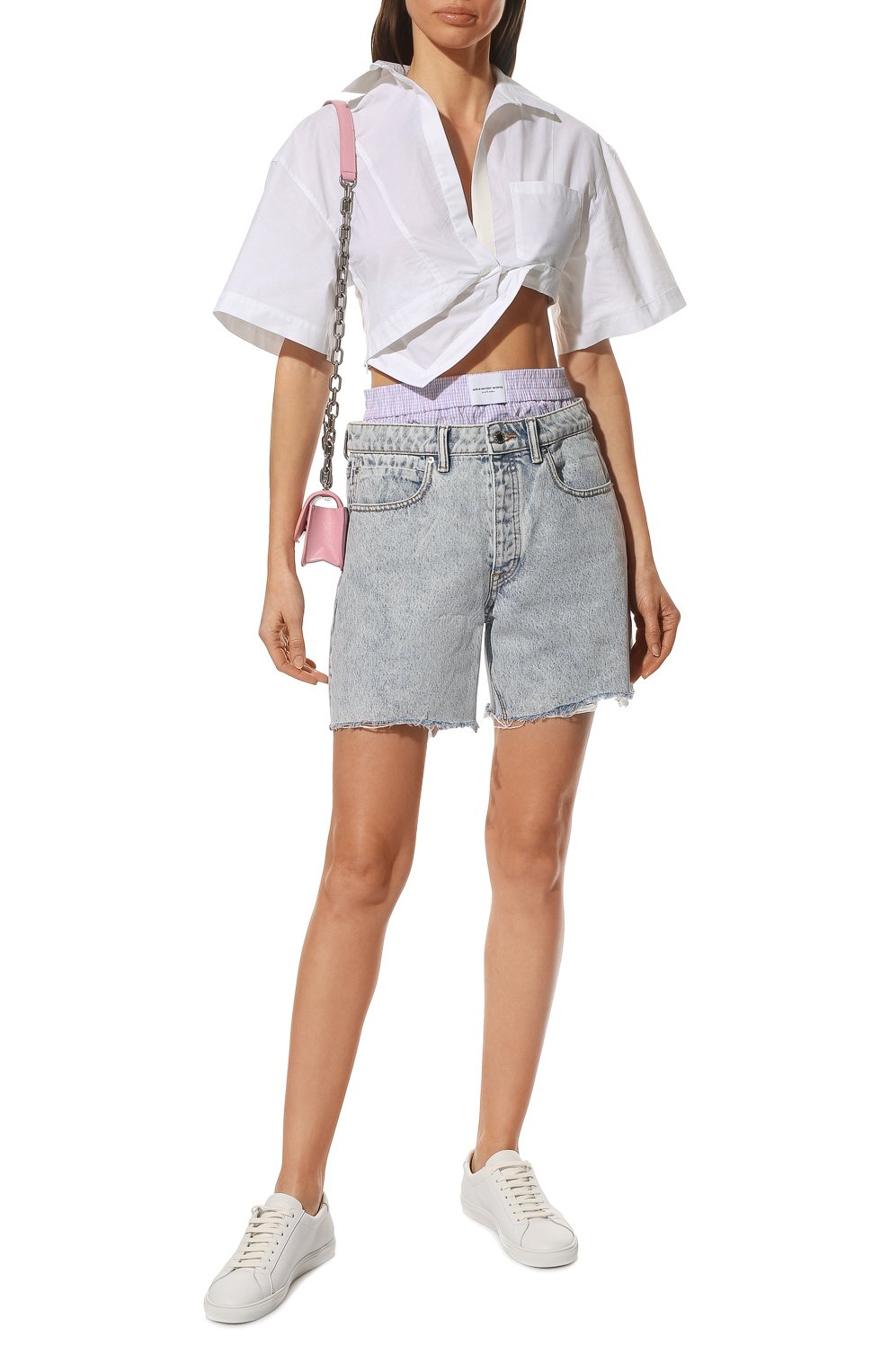 Джинсовые шорты ALEXANDER WANG светло-голубого цвета по цене 41200 руб., арт. 4DC2224109, фото 2 Джинсовые шорты ALEXANDER WANG, арт. 4DC2224109, фото 2