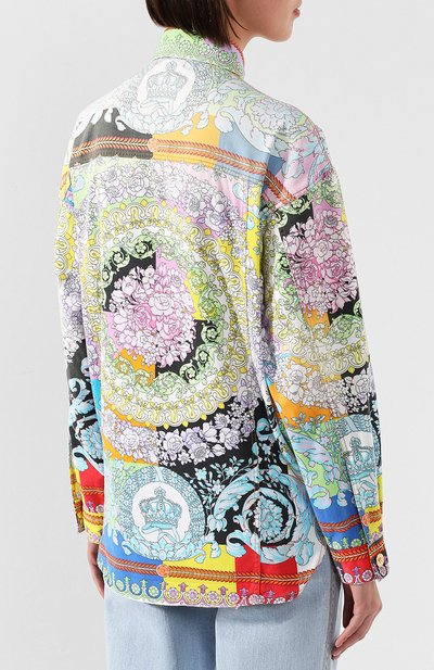 Хлопковая рубашка VERSACE голубого цвета по цене 170000 руб., арт. A82950/A229967, фото 4 Хлопковая рубашка VERSACE, арт. A82950/A229967, фото 4