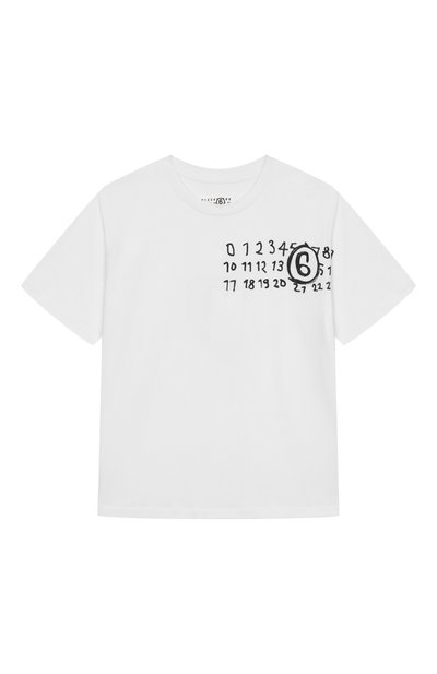 Хлопковая футболка MM6, арт. M60897/MM02Y