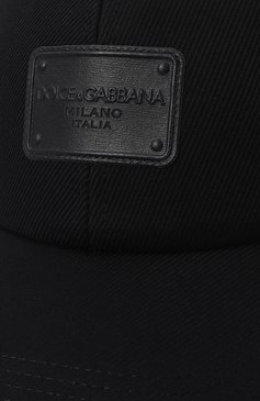 Мужская хлопковая бейсболка DOLCE & GABBANA темно-синего цвета, арт. GH884Z/FU3H0 | Фото 4 (Материал: Текстиль, Хлопок; Материал сплава: Проставлено; Нос: Не проставлено)