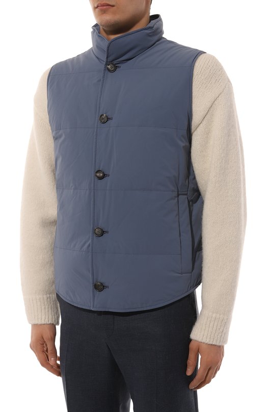 Пуховый жилет Brunello Cucinelli MM4031852 Синий  MM4031852 Фото 3