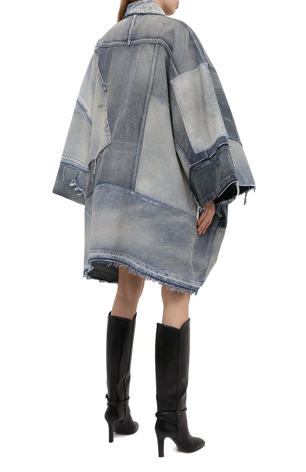 Джинсовое пальто SAINT LAURENT голубого цвета по цене 435500 руб., арт. 641234/Y372F, фото 4 Джинсовое пальто SAINT LAURENT, арт. 641234/Y372F, фото 4