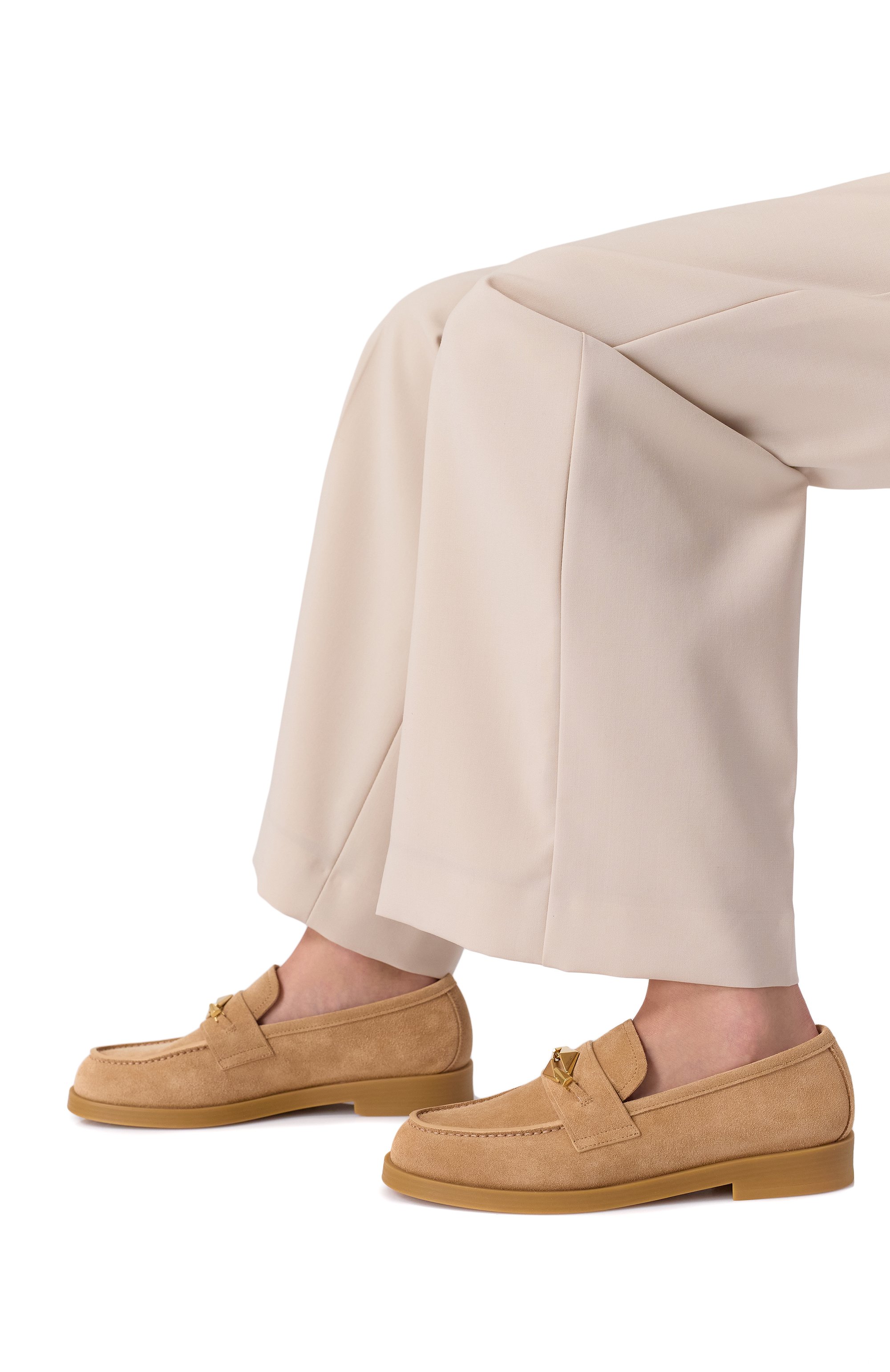 Замшевые лоферы maddie diamond JIMMY CHOO, арт. KDU/F.R0_5R_MY/85/MADDIE, фото 3