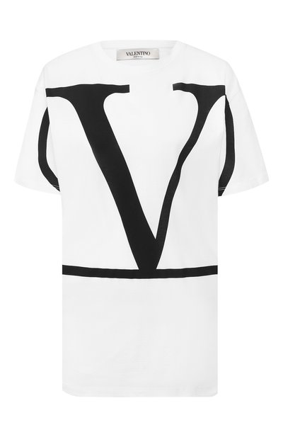 Женская хлопковая футболка VALENTINO, арт. TB3MG01Z4Q6
