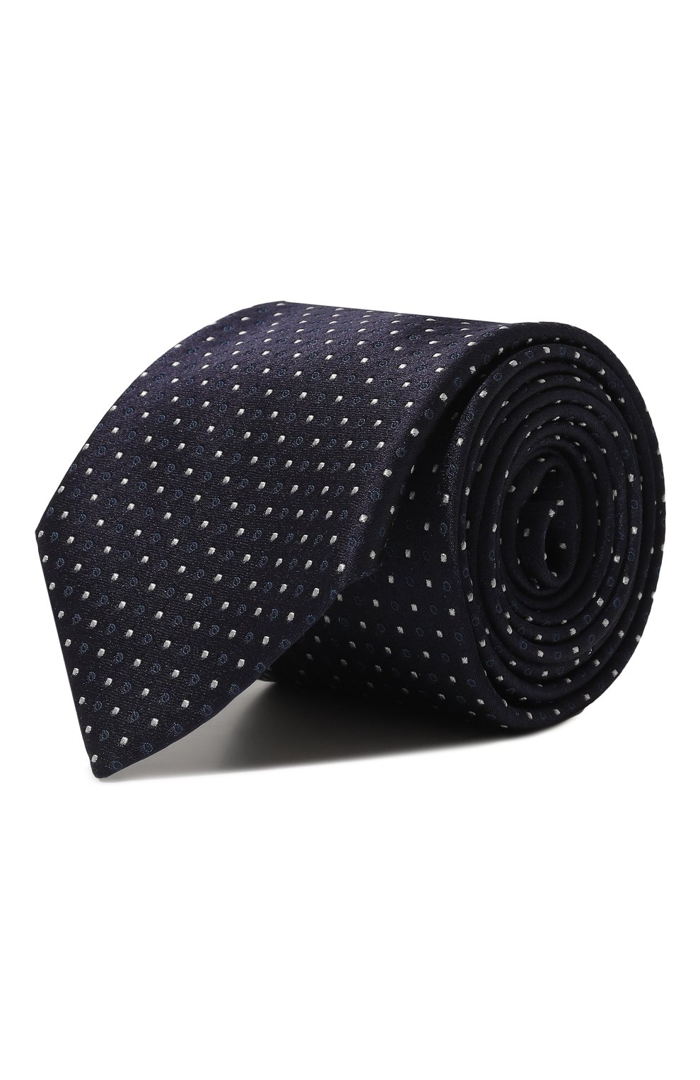Шелковый галстук GIORGIO ARMANI темно-синего цвета по цене 19950 руб., арт. 360054/4R920, фото 1 Шелковый галстук GIORGIO ARMANI, арт. 360054/4R920, фото 1