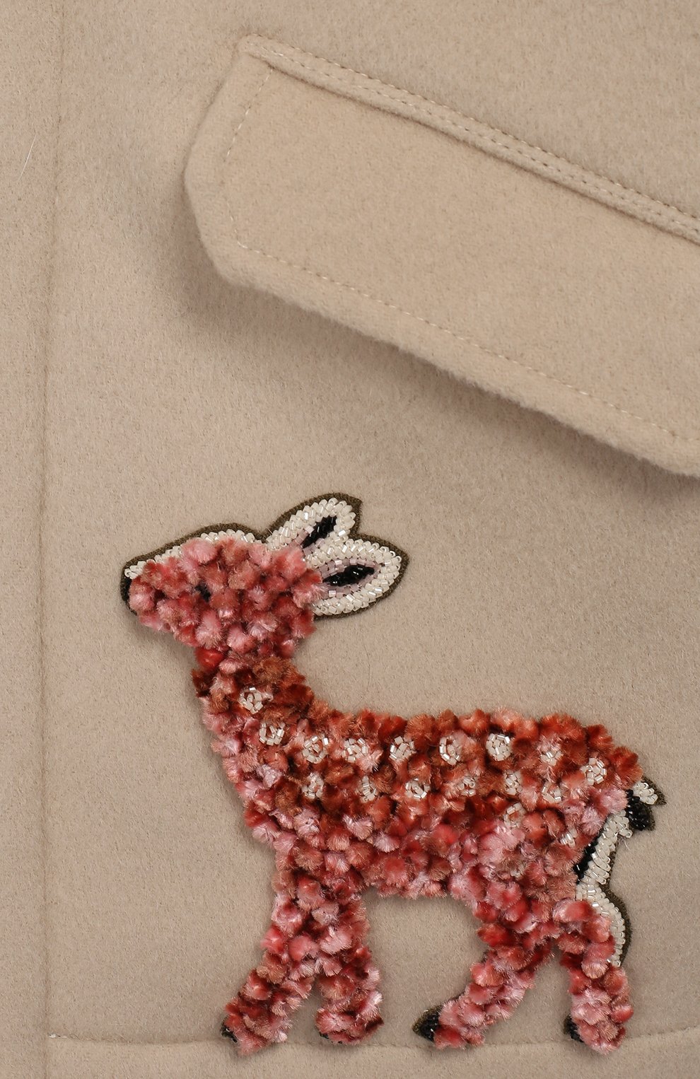 Шерстяная парка с меховой отделкой YVES SALOMON ENFANT, арт. 20WEM006XXCD01/4-6, фото 3