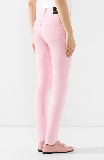 Джинсы прямого кроя GUCCI розового цвета по цене 79200 руб., арт. 502797/XDAHG, фото 4 Джинсы прямого кроя GUCCI, арт. 502797/XDAHG, фото 4