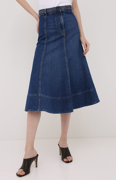 Джинсовая юбка VALENTINO синего цвета по цене 95700 руб., арт. UB3DD10G1LL, фото 3 Джинсовая юбка VALENTINO, арт. UB3DD10G1LL, фото 3