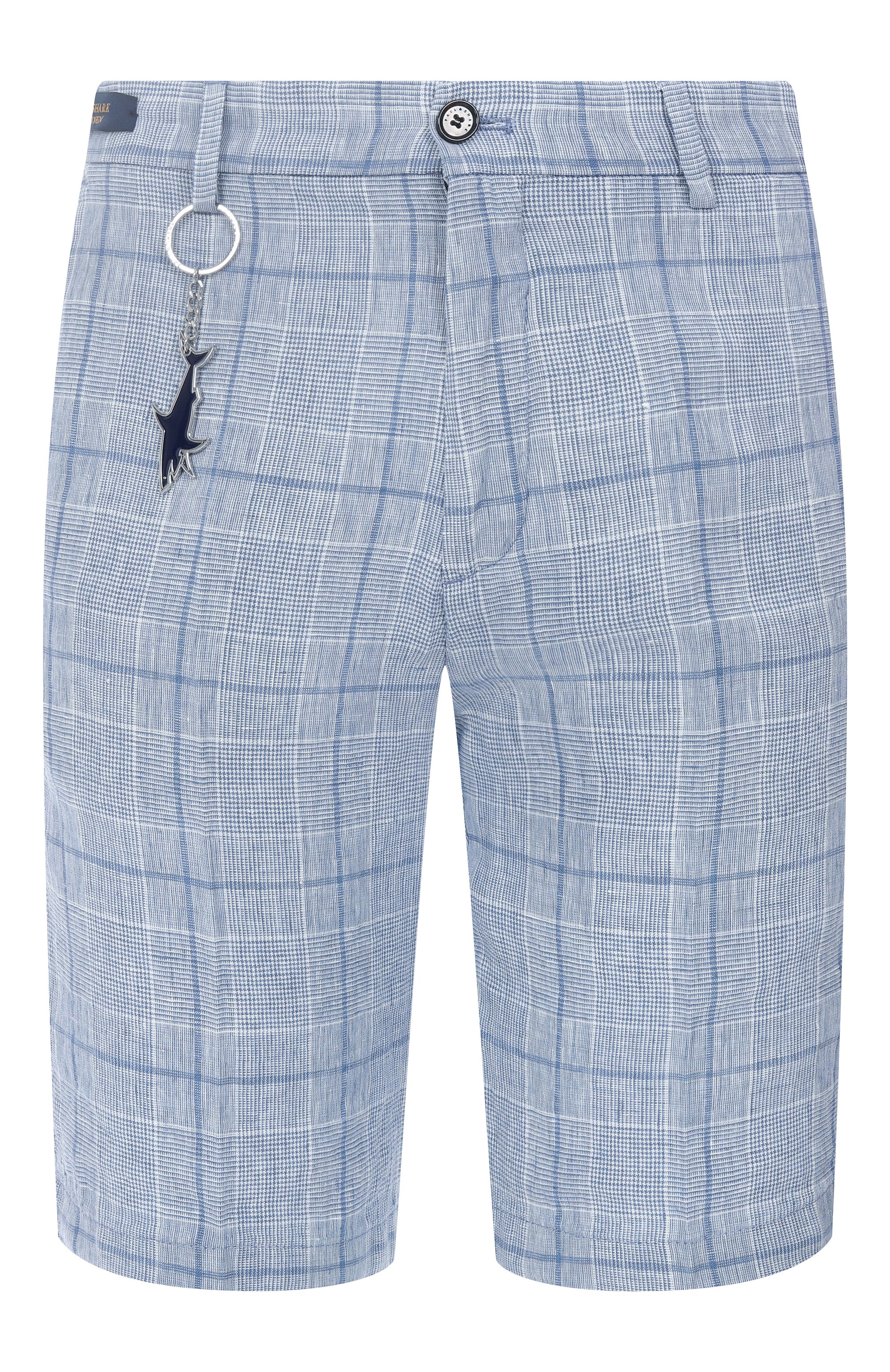 Льняные шорты PAUL&SHARK голубого цвета по цене 43100 руб., арт. 25414051, фото 1 Льняные шорты PAUL&SHARK, арт. 25414051, фото 1