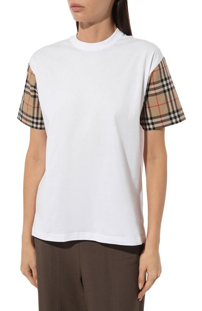 Хлопковая футболка BURBERRY, арт. 8042716, фото 3