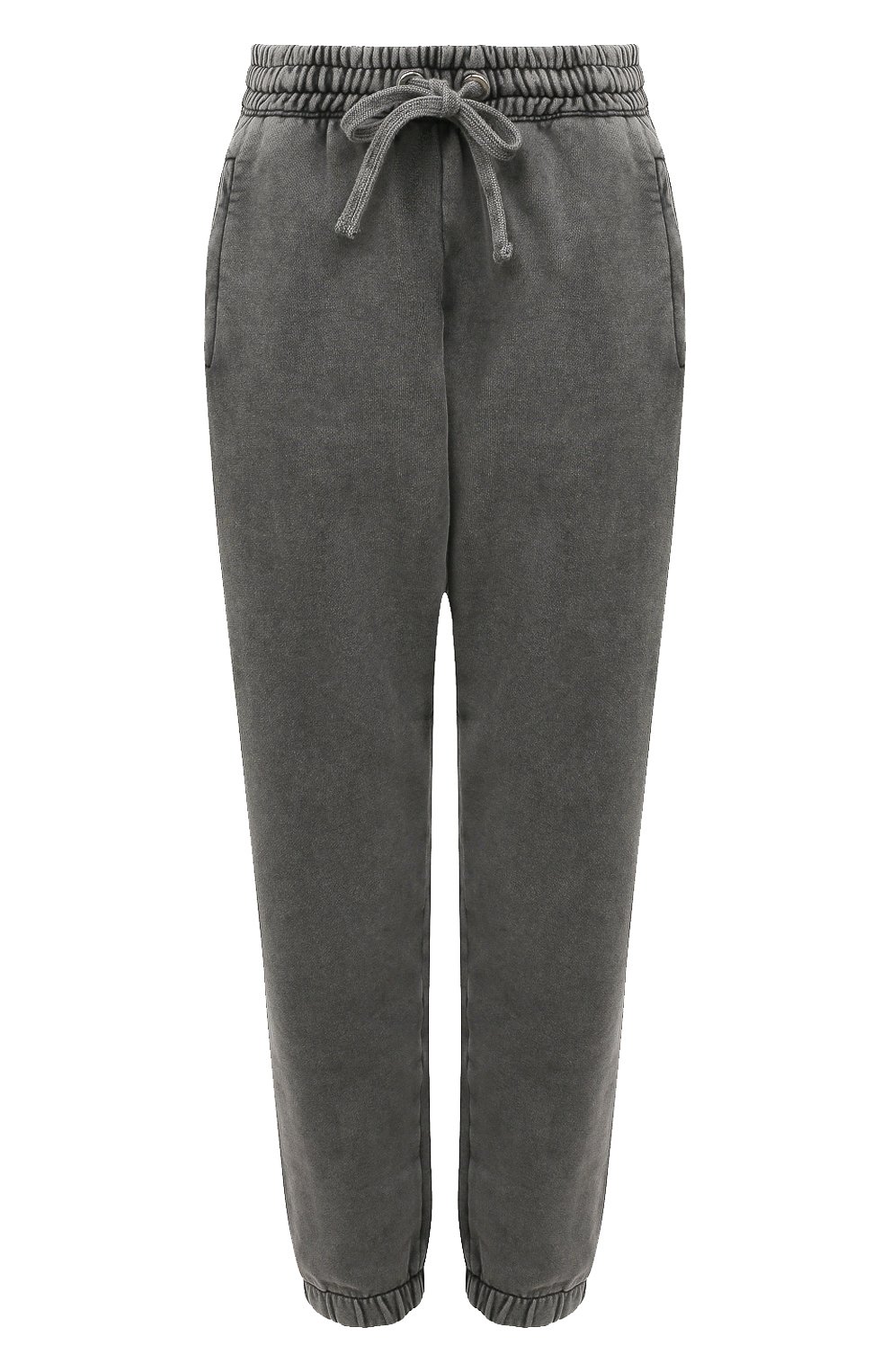 Хлопковые джоггеры DIEGO VENTURINO темно-серого цвета по цене 35300 руб., арт. FW22-DV PNT PATCH_WMN, фото 1 Хлопковые джоггеры DIEGO VENTURINO, арт. FW22-DV PNT PATCH_WMN, фото 1