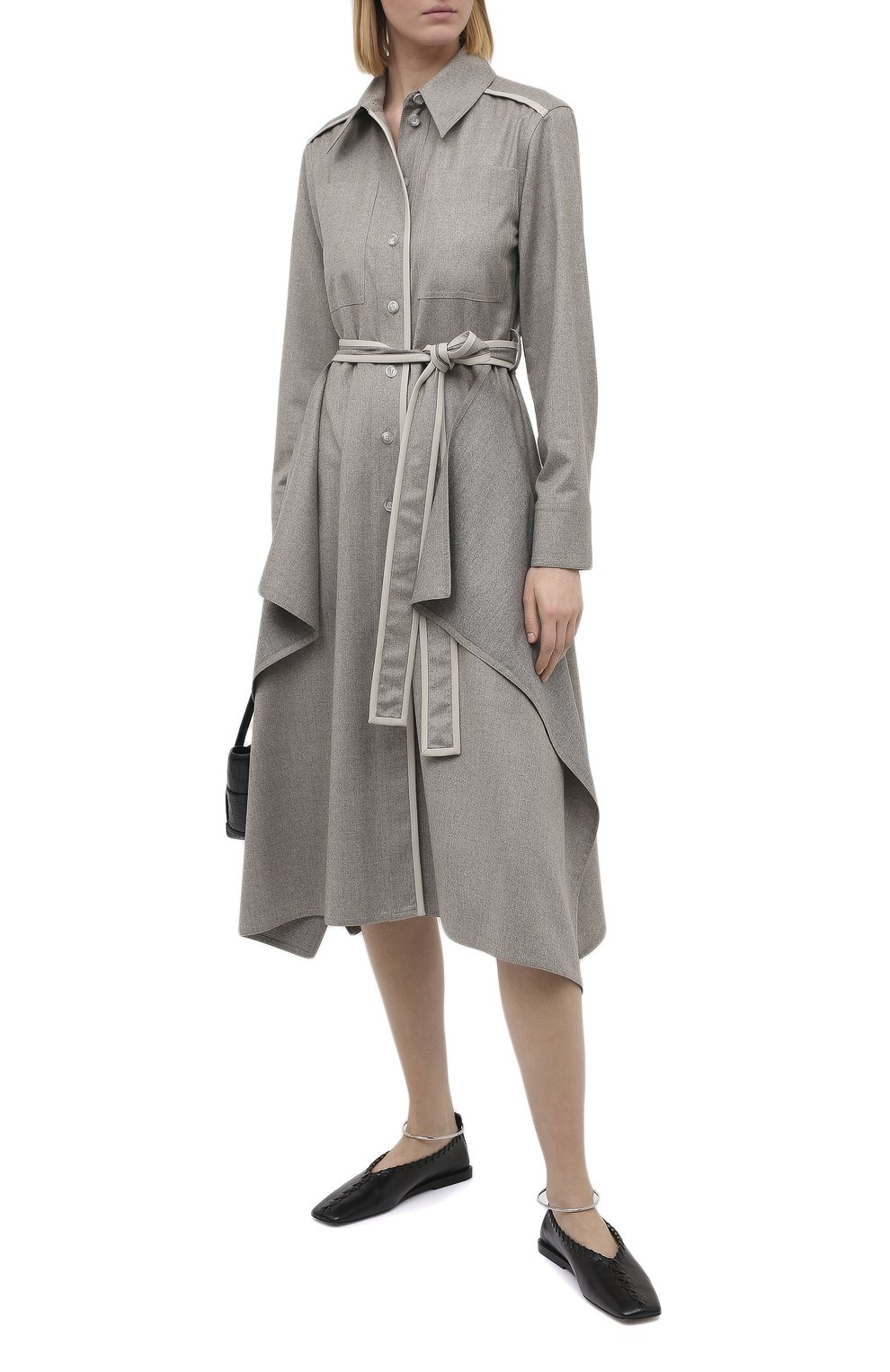 Шерстяное платье STELLA MCCARTNEY серого цвета по цене 119000 руб., арт. 602230/SNB53, фото 2 Шерстяное платье STELLA MCCARTNEY, арт. 602230/SNB53, фото 2