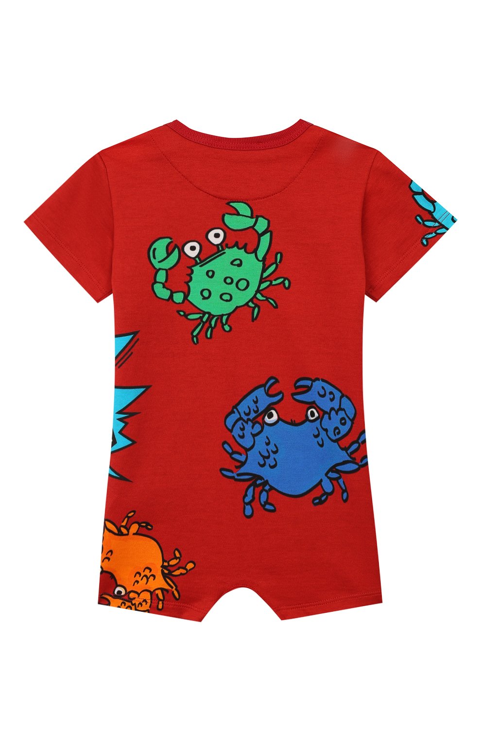 Хлопковый песочник DOLCE & GABBANA красного цвета по цене 16350 руб., арт. L1J09J/G7VQC, фото 2 Хлопковый песочник DOLCE & GABBANA, арт. L1J09J/G7VQC, фото 2