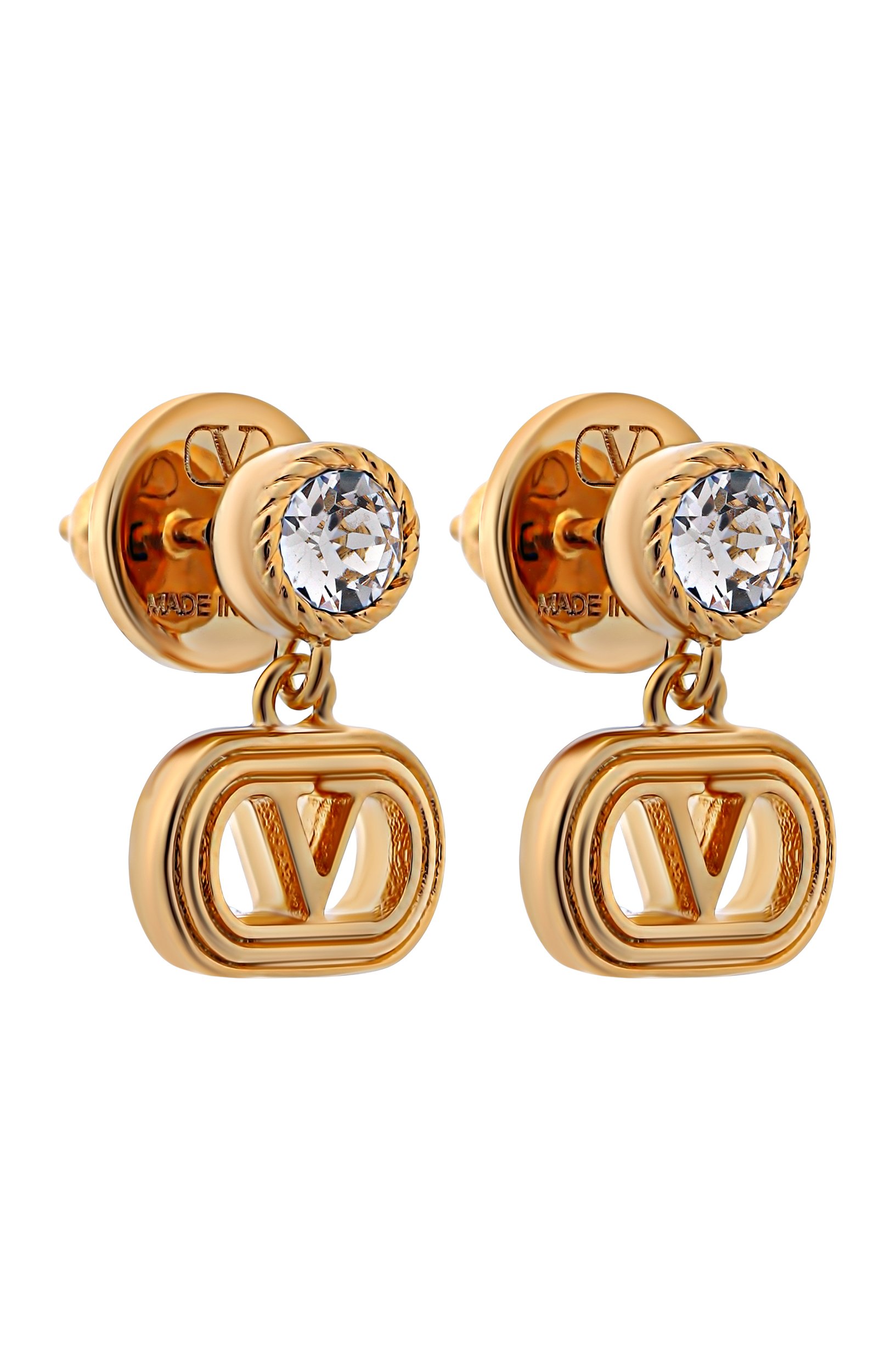 Серьги VALENTINO золотого цвета по цене 43100 руб., арт. 9W2J0AI4/YCW, фото 3 Серьги VALENTINO, арт. 9W2J0AI4/YCW, фото 3