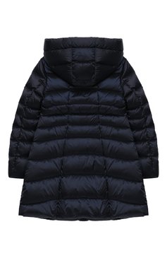 Детская пуховое пальто с капюшоном MONCLER ENFANT синего цвета, арт. D2-954-49929-05-549TA/4-6A | Фото 2 (Кросс-КТ: Зима; Девочки Кросс-КТ: Пуховик-верхняя одежда; Рукава: Длинные; Материал внешний: Синтетический материал; Материал сплава: Проставлено, Проверено; Материал подклада: Синтетичес�кий материал; Статус проверки: Проверено, Проверена категория; Драгоценные камни: Проставлено; Материал утеплителя: Пух и перо; Ростовка одежда: 4 года | 104 см, 5 лет | 110 см, 6 лет | 116 см)