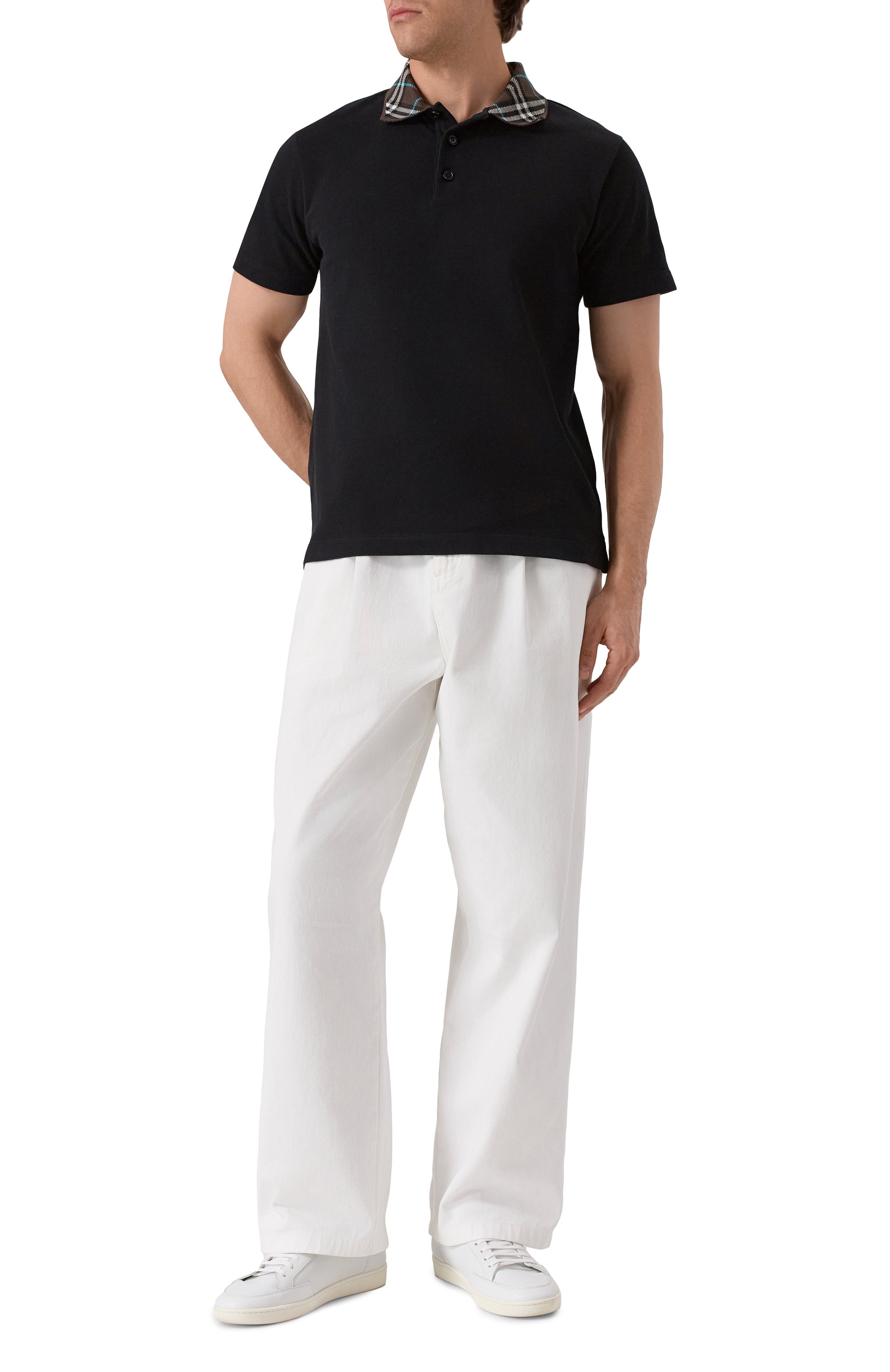 Хлопковое поло BURBERRY, арт. 8103865, фото 2