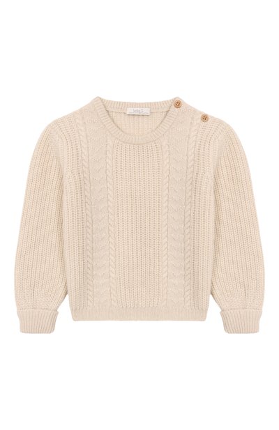 Комплект из свитера и джоггеров BABY T светло-бежевого цвета по цене 25600 руб., арт. 25AIC810C/1-12M, фото 2 Комплект из свитера и джоггеров BABY T, арт. 25AIC810C/1-12M, фото 2