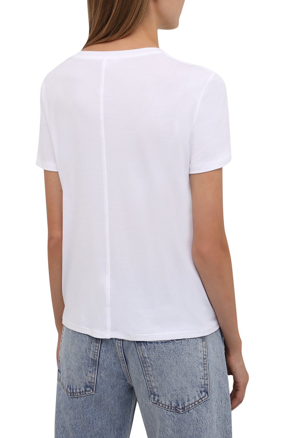 Хлопковая футболка THE ROW белого цвета по цене 42850 руб., арт. 852F911, фото 4 Хлопковая футболка THE ROW, арт. 852F911, фото 4
