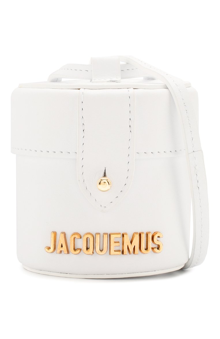 Женская сумка le vanity JACQUEMUS белого цвета, арт. 201AC16/58100 | Фото 5 (Материал: Натуральная кожа; Размер: mini; Сумки-технические: Сумки через плечо; Материал сплава: Проставлено; Драгоценные камни: Проставлено)