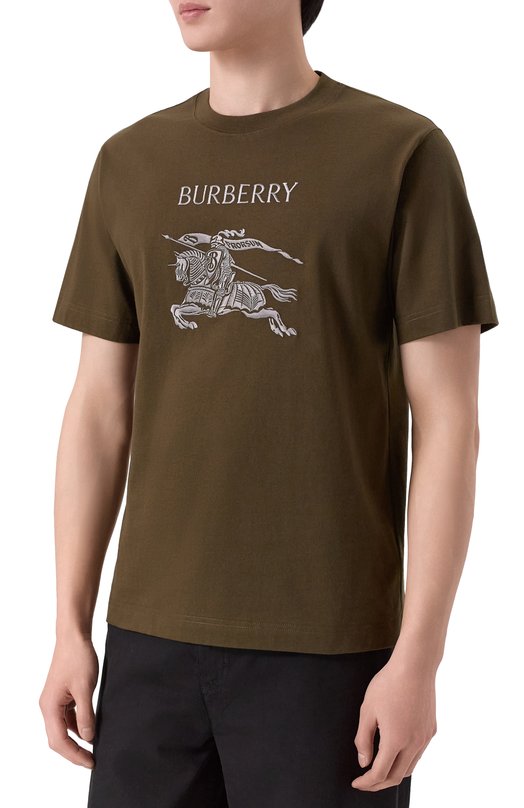 Хлопковая футболка Burberry 8119007 Коричневый  8119007 Фото 3