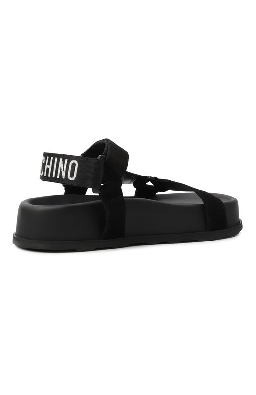 Замшевые сандалии Moschino MA16254I1N/ME0 Чёрный  MA16254I1N/ME0 Фото 4
