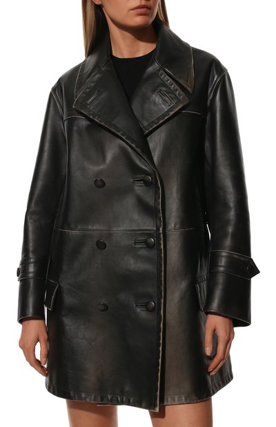 Кожаная куртка PRADA черного цвета по цене 850000 руб., арт. 56A026-10YT-F0002, фото 3 Кожаная куртка PRADA, арт. 56A026-10YT-F0002, фото 3