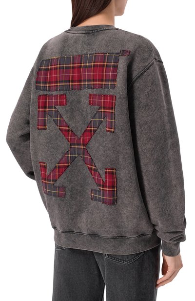 Хлопковый свитшот OFF-WHITE, арт. 0WBA055F25FLE002, фото 4