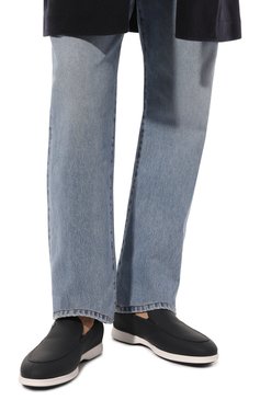 Мужские кожаные лоферы ZILLI темно-синего цвета, арт. H0063AM1948VRUL01 | Фото 3 (Материал сплава: Проставлено; Нос: Не проставлено; Материал внутренний: Текстиль; Стили: Кэжуэл)
