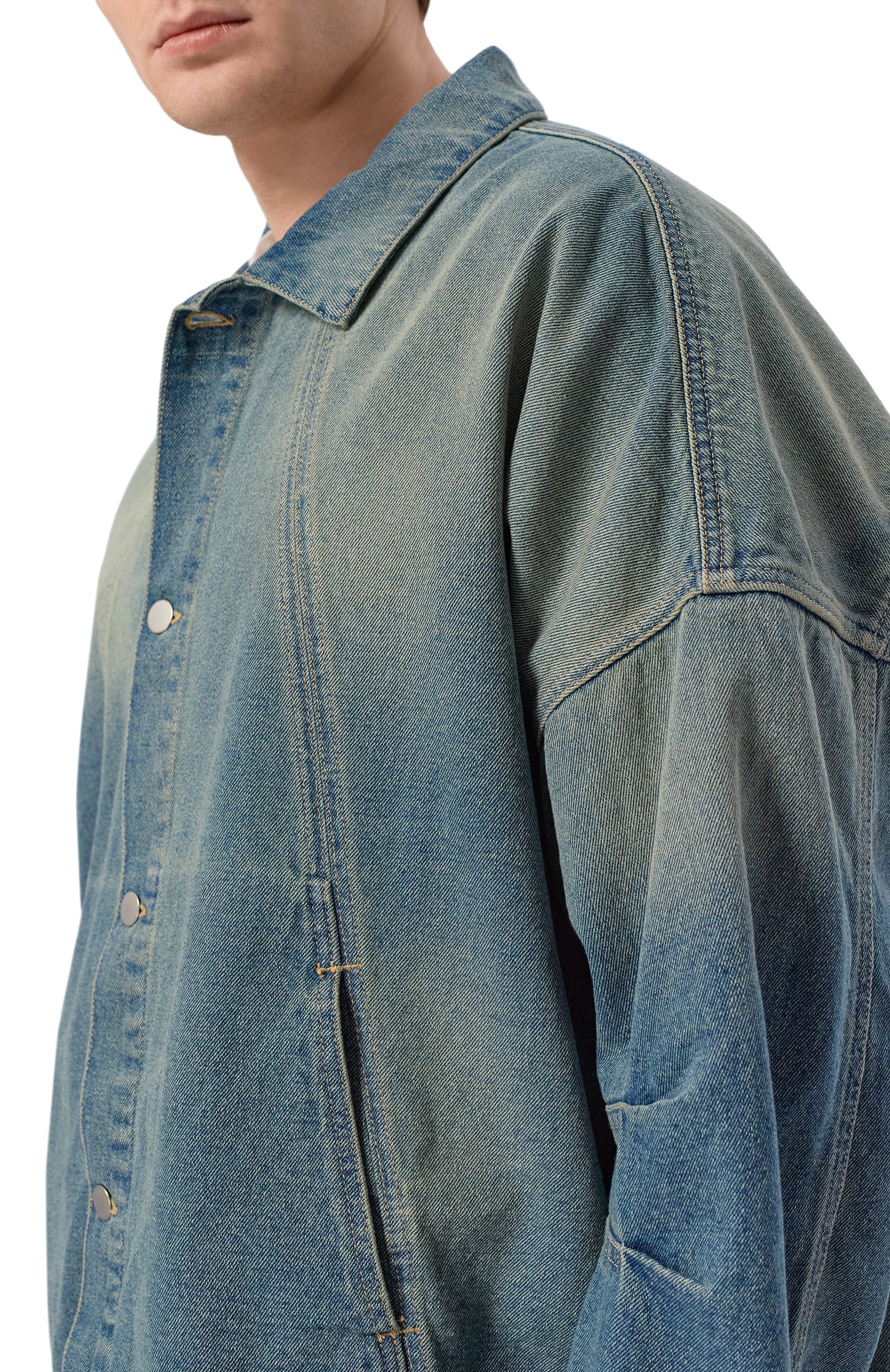 Джинсовая куртка ANDREA YA'AQOV синего цвета по цене 68050 руб., арт. 26MDEN61, фото 5 Джинсовая куртка ANDREA YA'AQOV, арт. 26MDEN61, фото 5