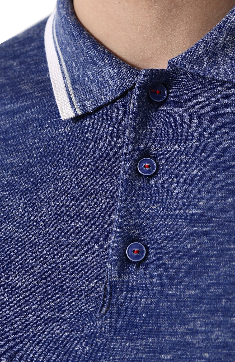 Поло из шелка и льна KITON, арт. UK285, фото 5