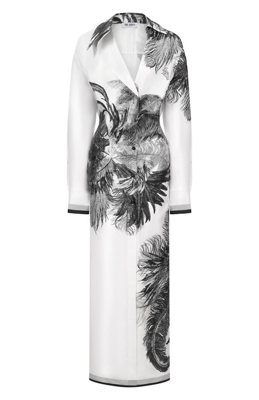 Атласное платье The Attico 260WCW00257/SSS028PR Чёрно-белый 260WCW00257/SSS028PR