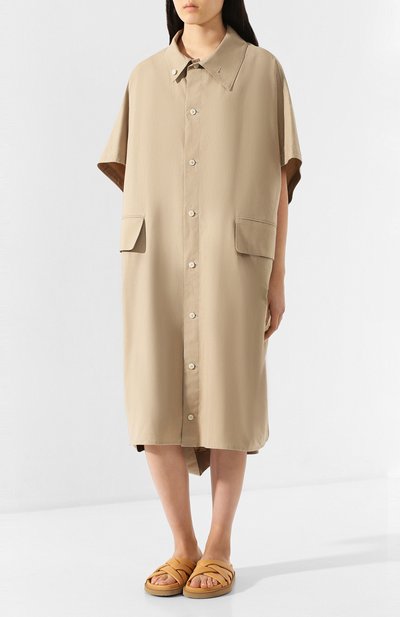 Хлопковое платье YOHJI YAMAMOTO, арт. FS-D52-009, фото 3