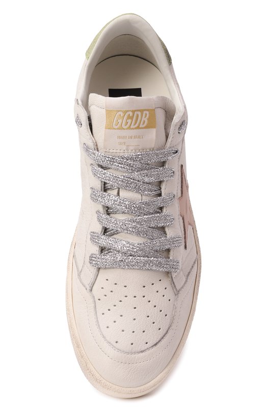 Кожаные кеды Ball Star Golden Goose Deluxe Brand GWF00117.F006819 Белый  GWF00117.F006819 Фото 6