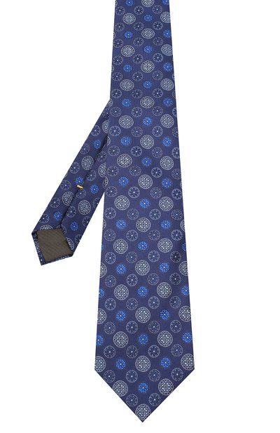 Шелковый галстук CANALI синего цвета по цене 11500 руб., арт. 18/HJ02858, фото 2 Шелковый галстук CANALI, арт. 18/HJ02858, фото 2