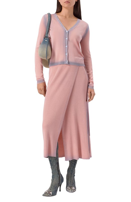 Кардиган из вискозы и хлопка M-Vitta Diesel A18877/0NKCM Розовый  A18877/0NKCM Фото 2