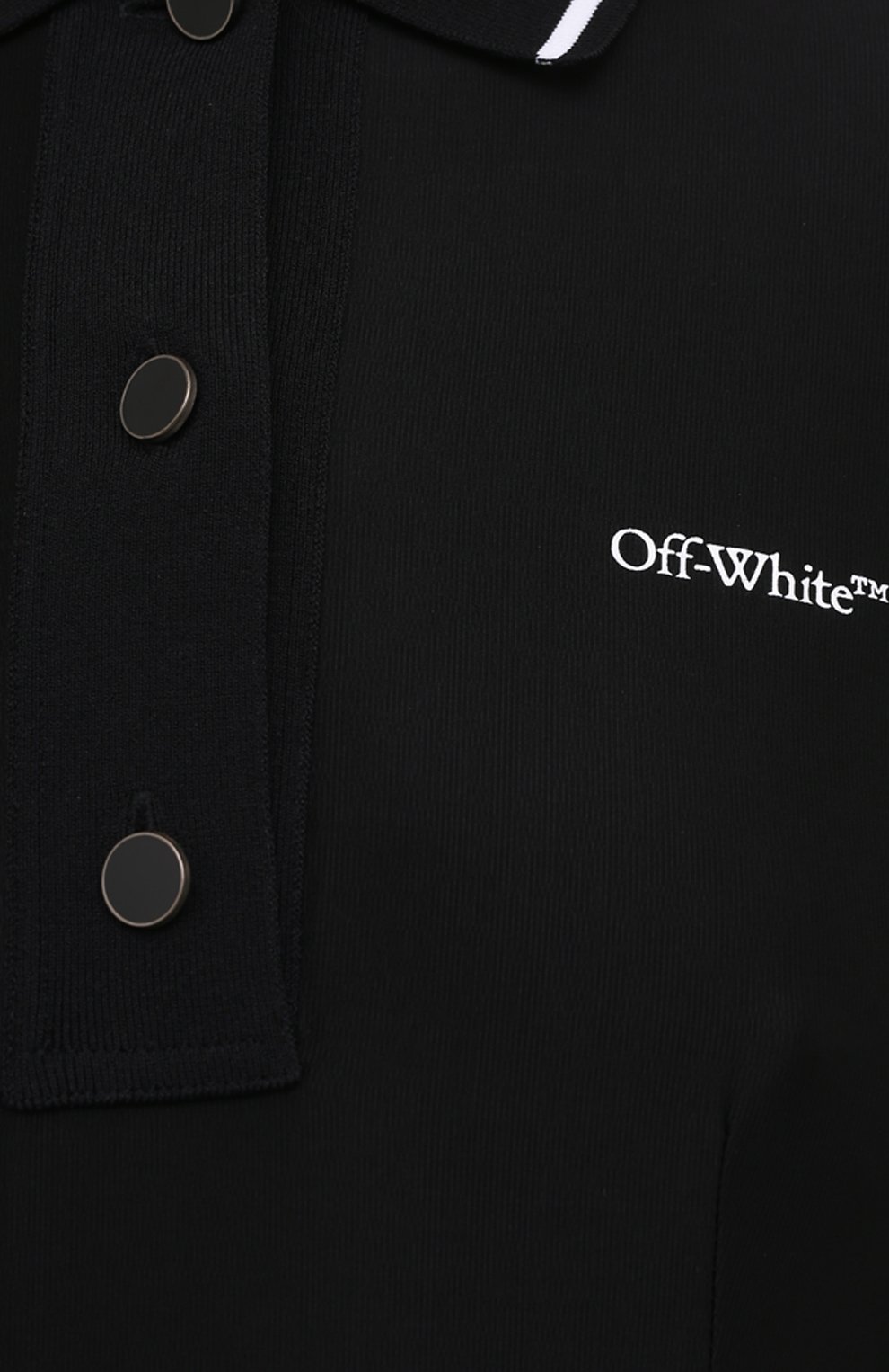 Платье из вискозы OFF-WHITE черно-белого цвета по цене 114500 руб., арт. 0WDB251E20FAB0011001, фото 5 Платье из вискозы OFF-WHITE, арт. 0WDB251E20FAB0011001, фото 5