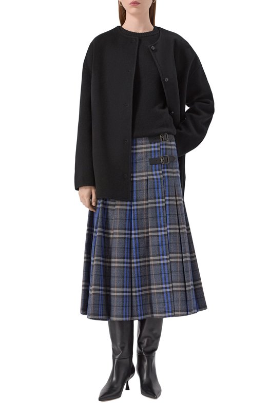 Шерстяная юбка Burberry 8110429 Синий  8110429 Фото 2