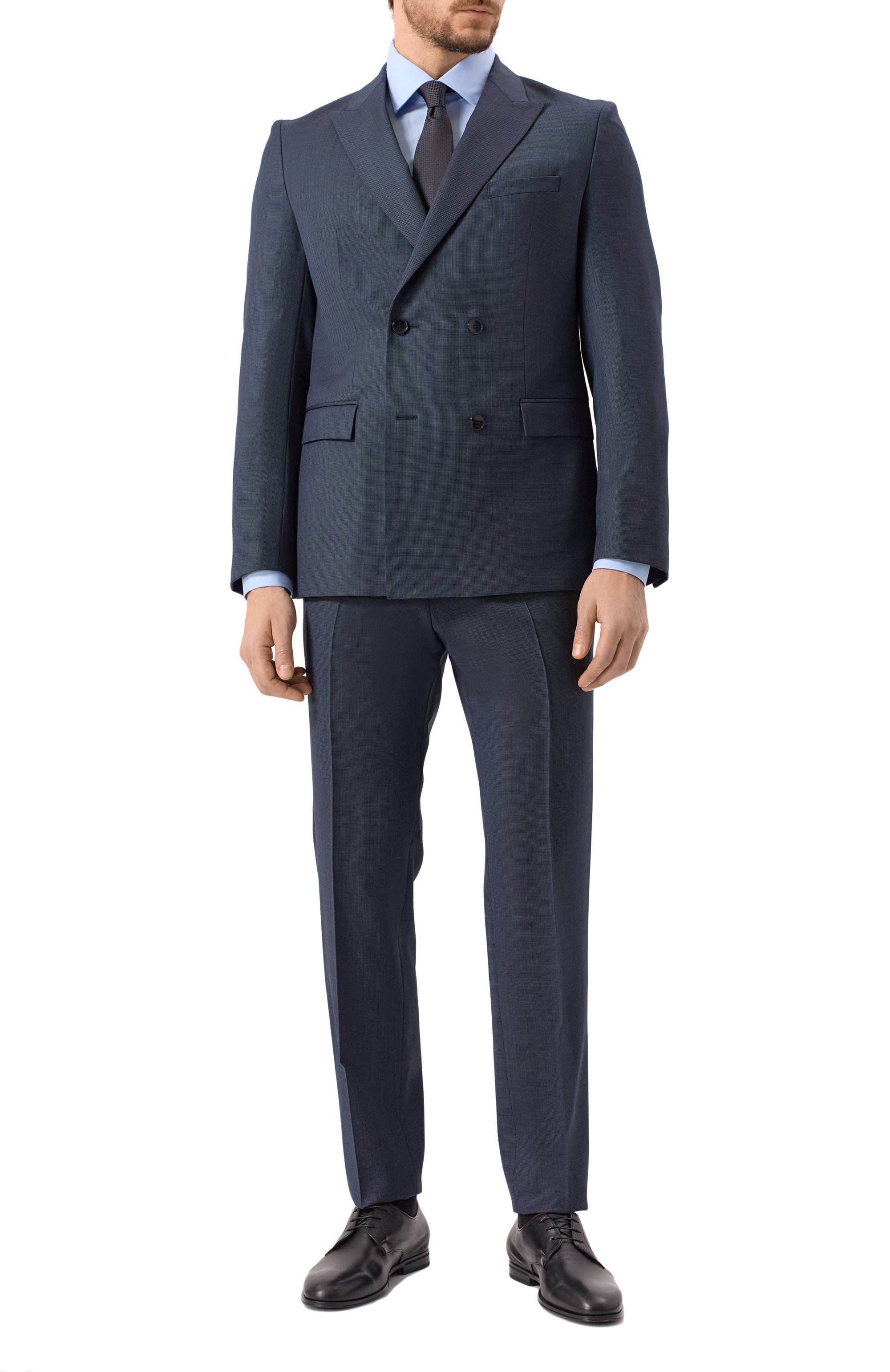 Шерстяной костюм BOSS темно-синего цвета по цене 92400 руб., арт. 50518118, фото 1 Шерстяной костюм BOSS, арт. 50518118, фото 1