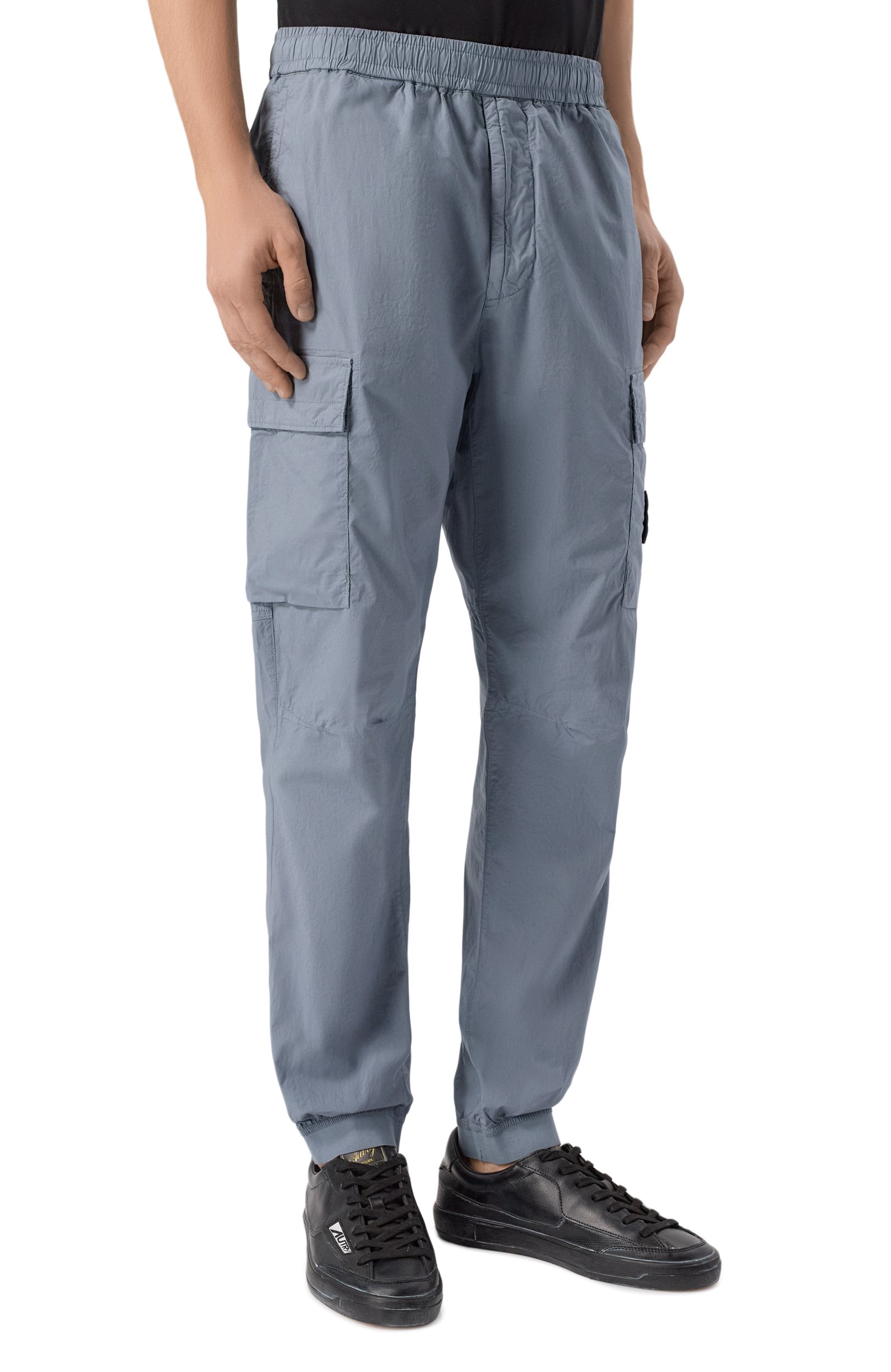Хлопковые джоггеры STONE ISLAND серого цвета по цене 49950 руб., арт. L1S153100031/S0003, фото 3 Хлопковые джоггеры STONE ISLAND, арт. L1S153100031/S0003, фото 3