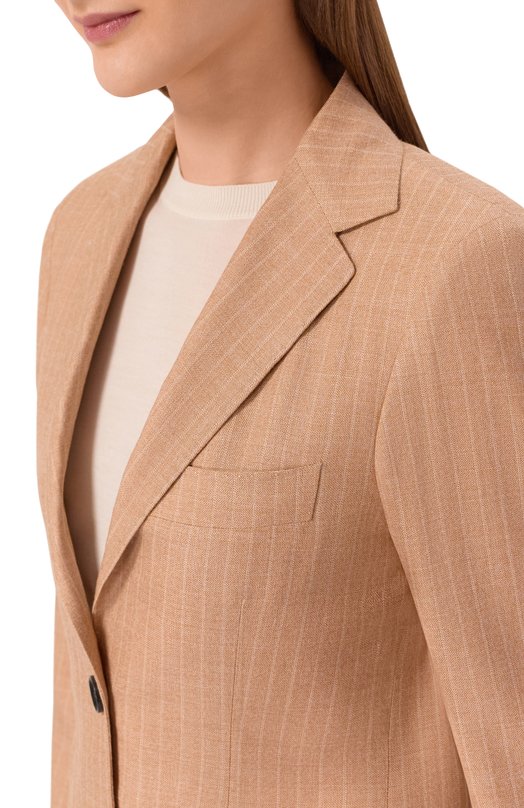 Жакет из кашемира и шелка Kiton D58504K0605G Оранжевый  D58504K0605G Фото 5