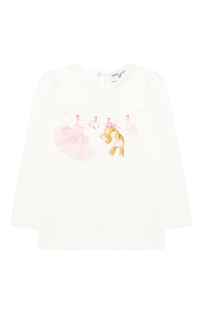 Хлопковый лонгслив MONNALISA, арт. 396603SB, фото 1