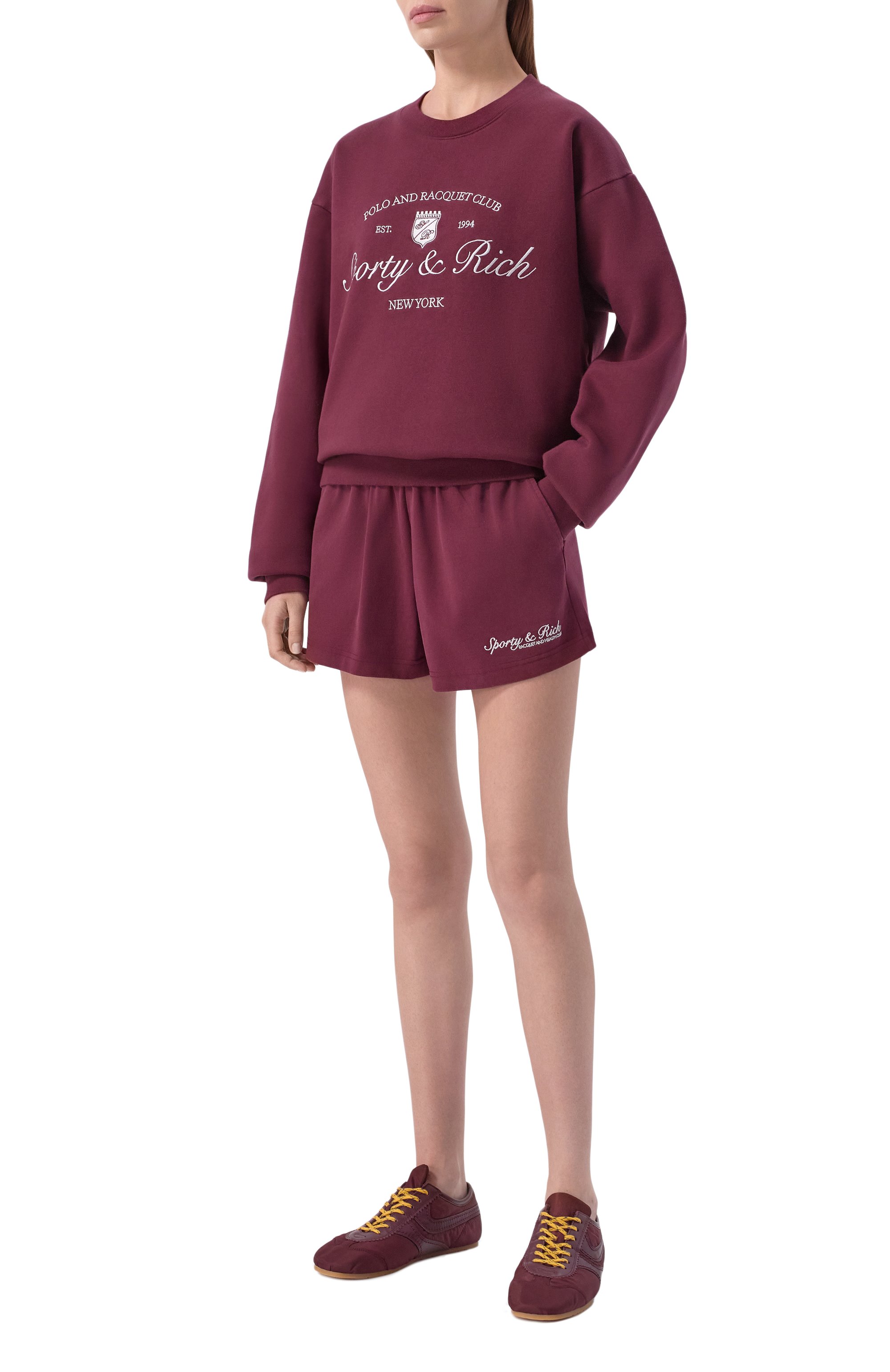 Хлопковые шорты SPORTY AND RICH, арт. SH03775325RE02, фото 2