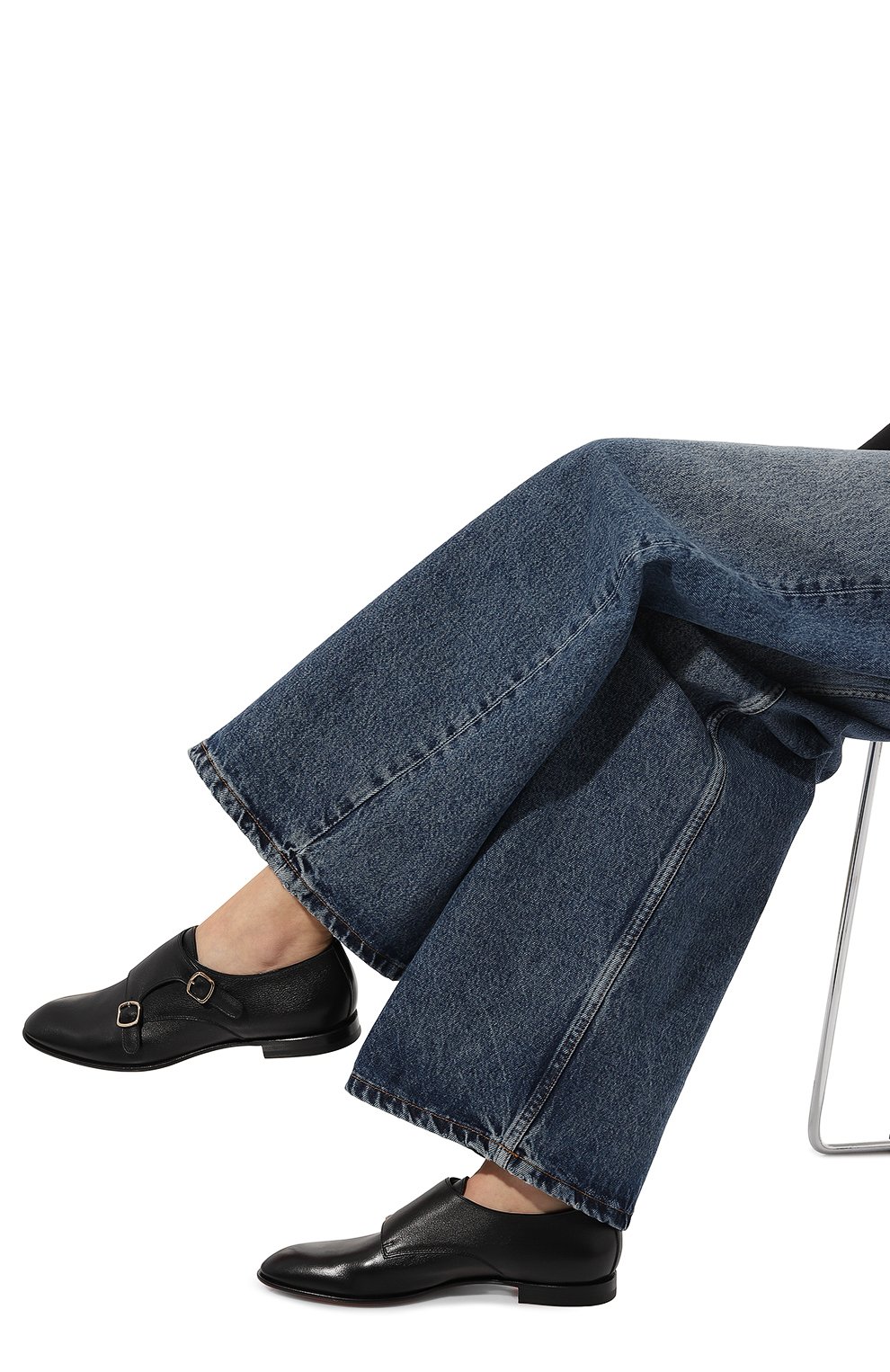 Кожаные монки double-buckle SANTONI, арт. WUSF56369HAFSSW6, фото 3