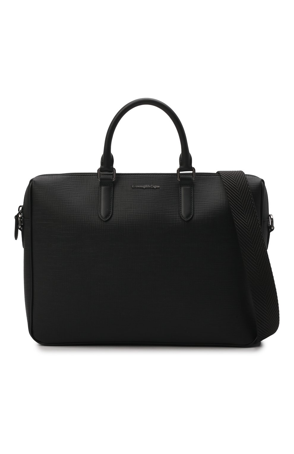 Кожаная сумка для ноутбука ZEGNA черного цвета по цене 120500 руб., арт. C1467J-LHJAK, фото 7 Кожаная сумка для ноутбука ZEGNA, арт. C1467J-LHJAK, фото 7