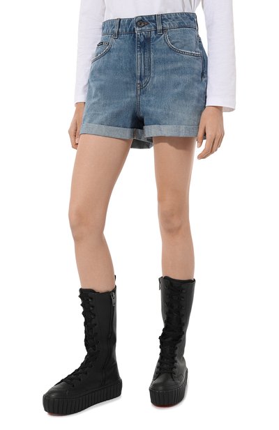 Джинсовые шорты DOLCE & GABBANA голубого цвета по цене 75000 руб., арт. FTCZPD/G8JU5, фото 3 Джинсовые шорты DOLCE & GABBANA, арт. FTCZPD/G8JU5, фото 3