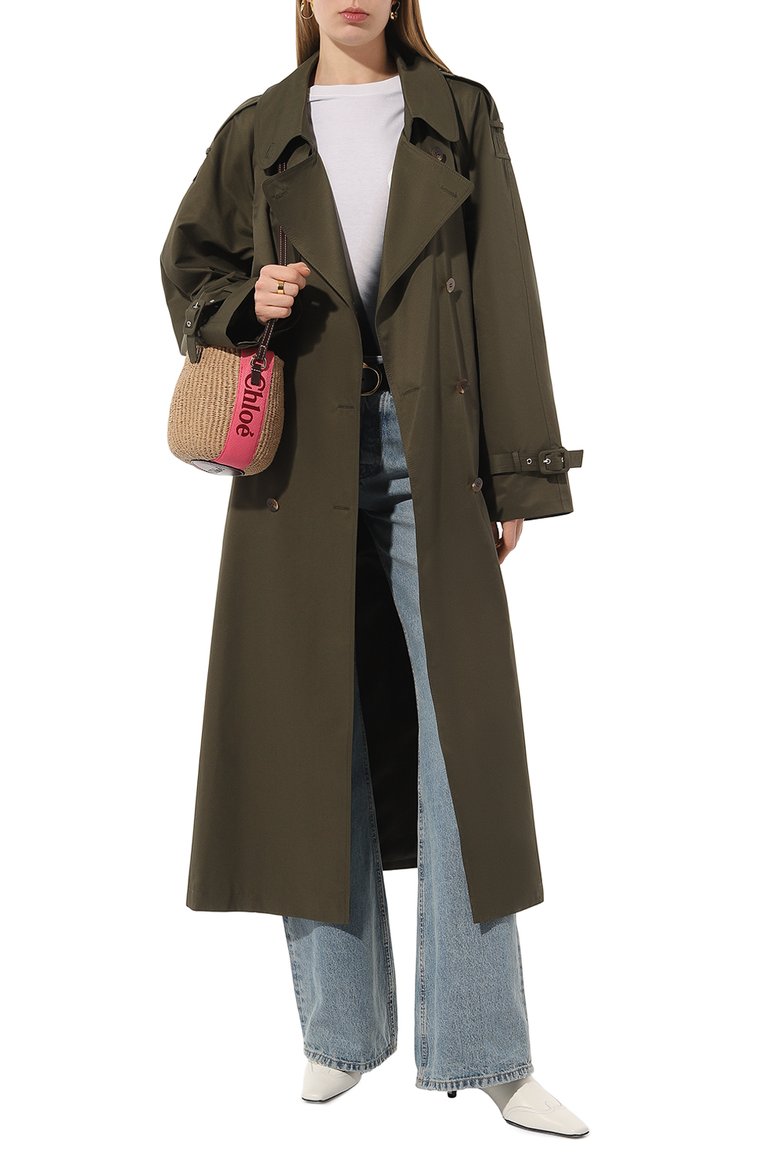 Женская сумка chloé x mifuko woody small CHLOÉ бежевого цвета, арт. CHC23AS381L18 | Фото 7 (Ремень/цепочка: На ремешке; Размер: small; Материал сплава: Проставлено; Драгоценные камни: Проставлено; Материал: Рафия)