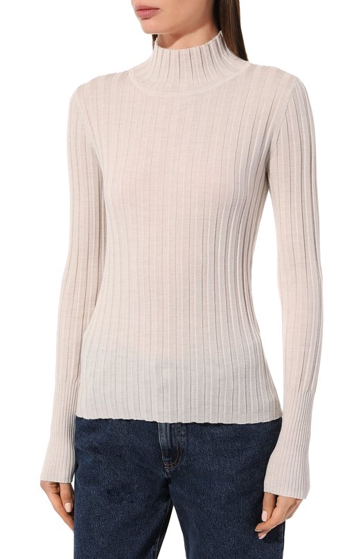 Шерстяной пуловер See by Chloé Бежевый, фото 3