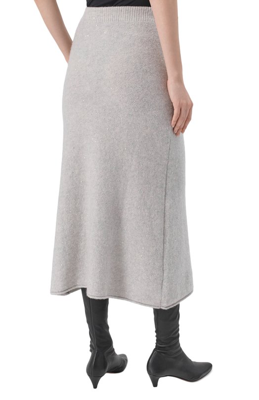 Юбка из кашемира и хлопка Addicted MK015 SEQ-1 Серый  MK015 SEQ-1 Фото 4